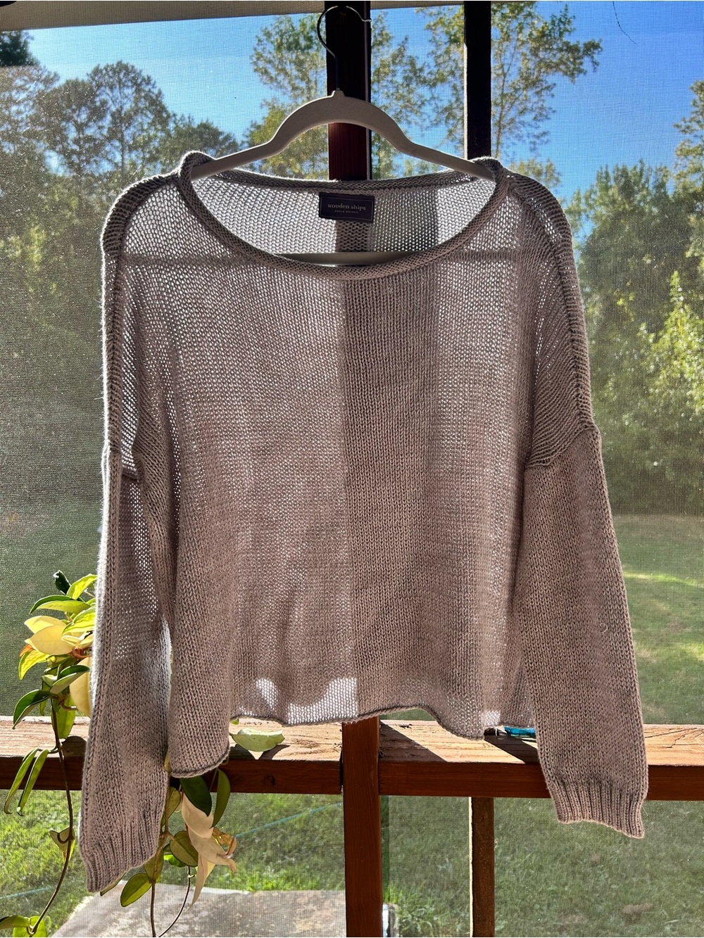 Wooden ships oversized grey sweater, S/M